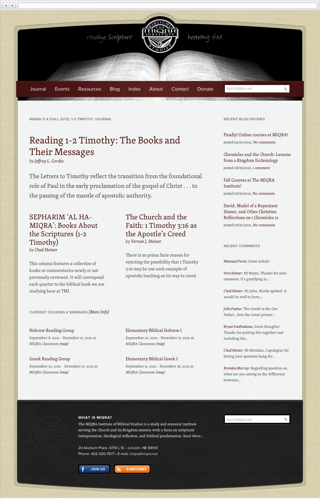 Miqra website